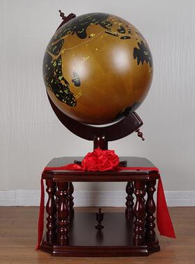 大型实木地球仪摆件落地店铺开业礼品办公室乔迁贺礼开张庆典礼物