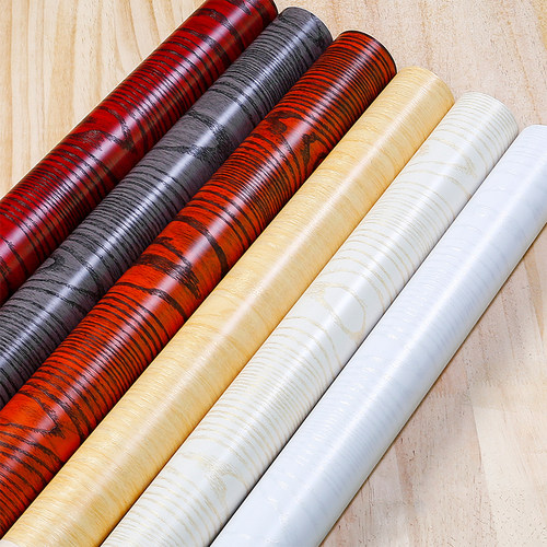 防水防潮仿木纹贴纸自粘墙纸卧室衣柜子桌面木门贴旧家具翻新壁纸 - 图3