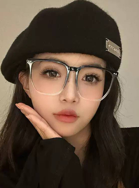 黑色贝雷帽女秋冬新款显脸小