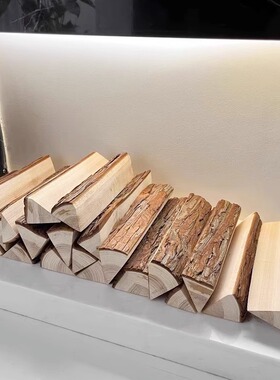 原木柴火摆件橱窗背景陈列道具木头客厅民宿装饰壁炉取暖篝火野炊