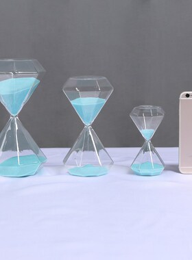 轻奢北欧风卧室书房办公室酒店家居客厅装饰品 玻璃沙漏摆件