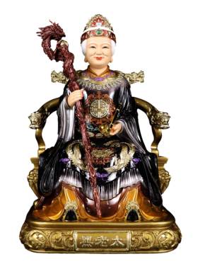 高档黑桌老太太神像黑妈妈黑太树脂佛像家用客厅面祝福人物老精致