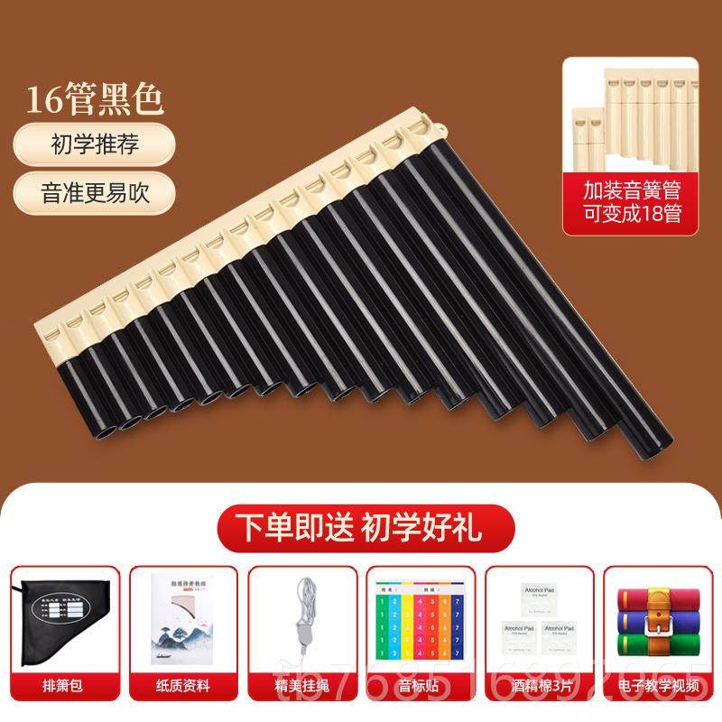 高档彦排箫初学16管 18管儿童生入文门调排笛成学人C演奏树脂乐器 - 图0