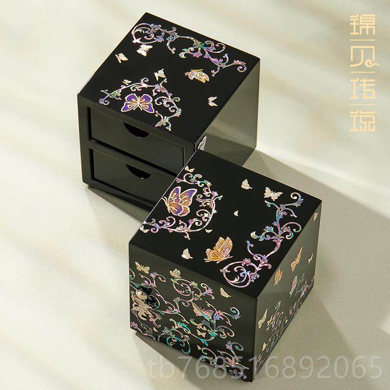 高档锦贝耳传说螺钿漆器首饰盒饰品戒指链生日礼物古项风手镯收纳,淘宝优惠券,粉丝福利购,淘宝优惠卷