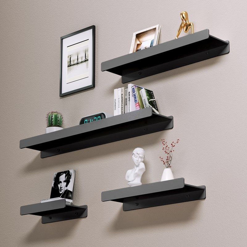 客厅墙上置物架免打孔一字隔板书房装饰架太空铝通用多层收纳架子,淘宝优惠券,粉丝福利购,淘宝优惠卷