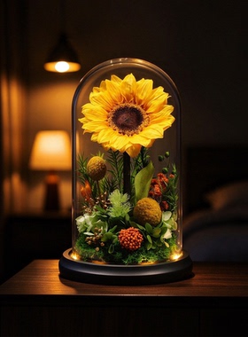 向日葵永生花礼盒教师节礼物