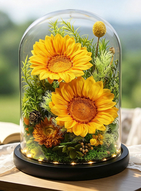 向日葵永生花礼盒摆件教师节