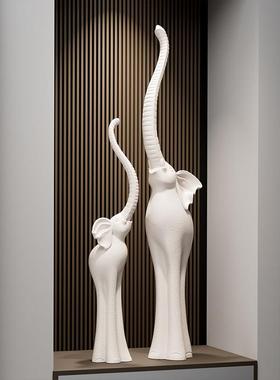 大象摆件高级感客厅招财一对玄关装饰品电视柜工艺品乔迁新居礼物