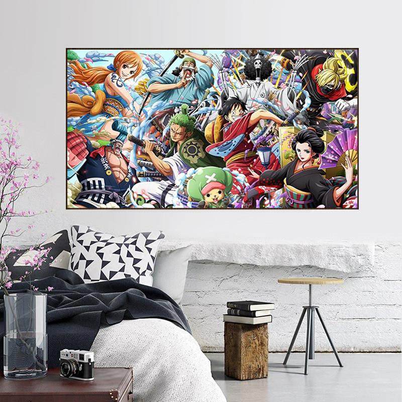 海贼王全家福钻石画2024新款卡通男孩客厅卧室手工贴钻十字绣满钻,淘宝优惠券,粉丝福利购,淘宝优惠卷