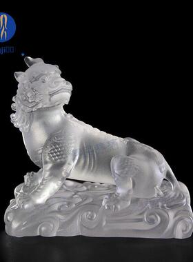 古法琉璃地藏王坐骑谛听像家用客厅供奉佛堂寺庙用品谛听神兽摆件