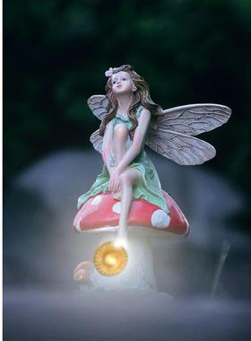 花仙摆件户外庭院太阳能灯花园装饰景观布置草坪灯室外防水小夜灯
