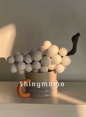 Shinymomo复古石头摆件手工葡萄ins风肥皂葡萄串香熏摆件博主装饰