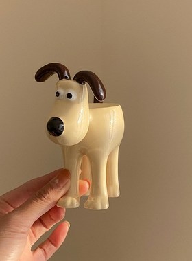 卡通超萌治愈立体小奶狗陶瓷鸡蛋托复古餐桌仪式感桌面蜡烛台