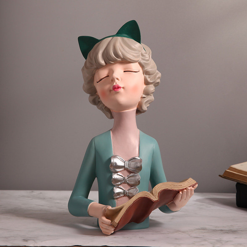 北欧轻奢吹泡泡女孩摆件客厅电视柜玄关家居收纳托盘送女生日礼物,淘宝优惠券,粉丝福利购,淘宝优惠卷