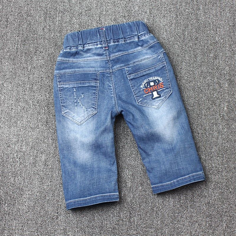 夏装薄款2-7-13岁儿童牛仔裤七分宝宝短裤牛仔七分裤男童裤子中裤,淘宝优惠券,粉丝福利购,淘宝优惠卷