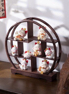 招财猫装饰入户玄关收纳桌面摆件店铺开业礼物客厅高级感乔迁礼品