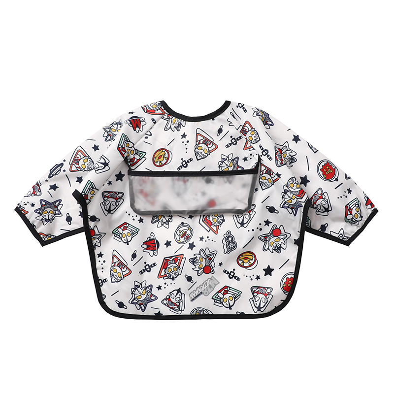 1-4岁日单全身防水防s脏宝宝吃饭罩衣婴儿反穿衣儿童围兜系带免洗 - 图3