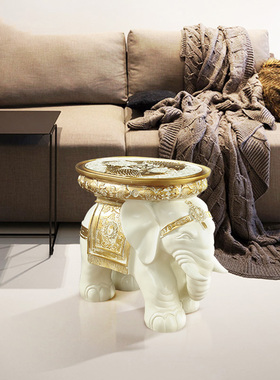 招财大象换c鞋凳创意穿鞋凳摆件方凳沙发凳家居板凳家用矮凳装饰