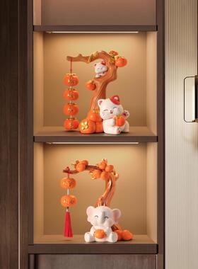 大吉大利可爱大象摆件客厅电视柜入户玄关装饰寓意好乔迁搬家礼物