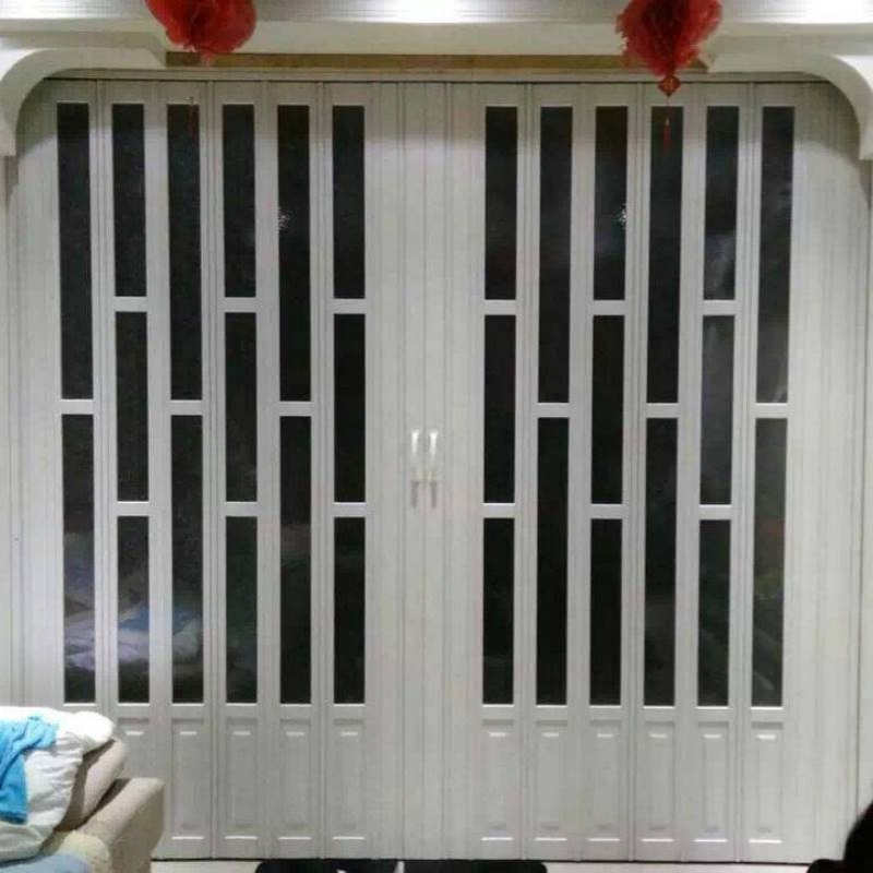 PVC铝合金折叠门厨房推拉门隔断客厅卫生间阳台房间简易伸缩移门 - 图0