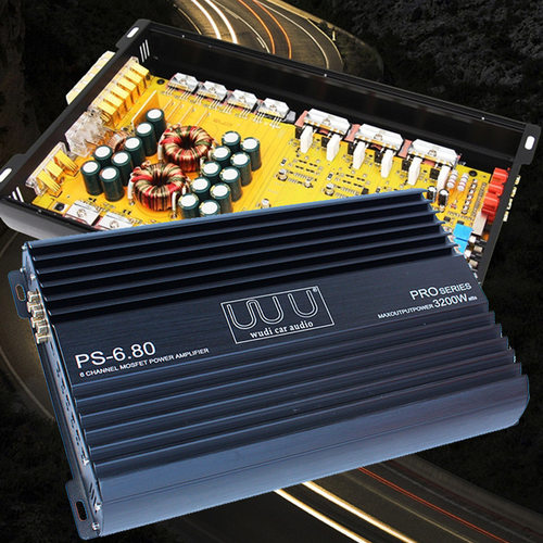 6路汽车功放六声道车载放大器680功放可带低音炮中音3分频6进6 - 图2