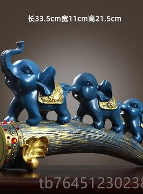 高档欧招柜财北大象小摆件厅办公室电视玄关鞋柜酒柜装饰品家客居