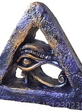 高档澳祝洛公瑞斯古埃及纪念品荷鲁斯之眼办室福酒吧创意装摆饰件