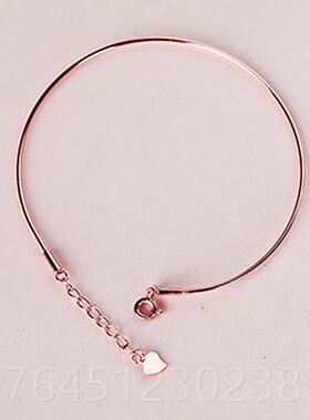 高档S92珠纯银螺丝5手镯空托女diy串珠螺旋手可串链珠子珍穿圆珠