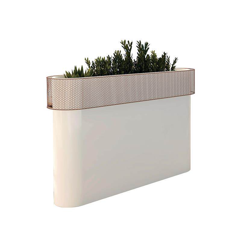 北欧办公室屏风铁艺简约现代开放式办公网红矮隔断花箱花槽柜定制 - 图3