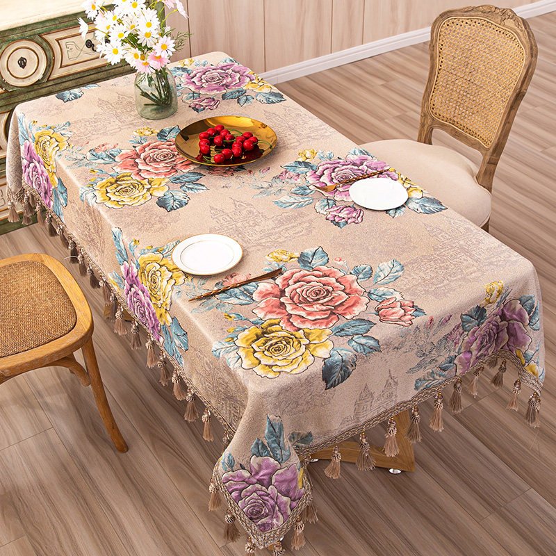 精选欧式餐桌垫高档奢华高级提花桌布台布布艺西餐桌台布餐厅高端,淘宝优惠券,粉丝福利购,淘宝优惠卷