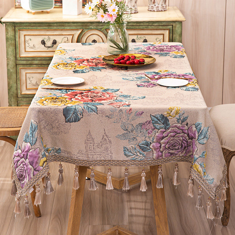 精选欧式餐桌垫高档奢华高级提花桌布台布布艺西餐桌台布餐厅高端,淘宝优惠券,粉丝福利购,淘宝优惠卷