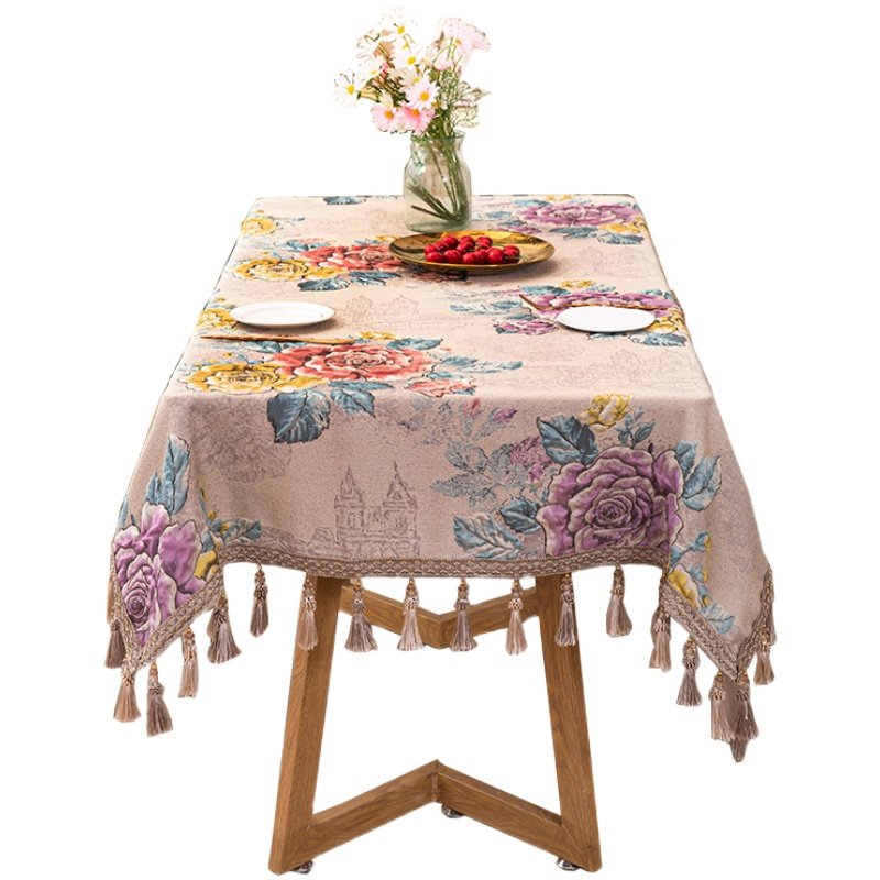 精选欧式餐桌垫高档奢华高级提花桌布台布布艺西餐桌台布餐厅高端,淘宝优惠券,粉丝福利购,淘宝优惠卷