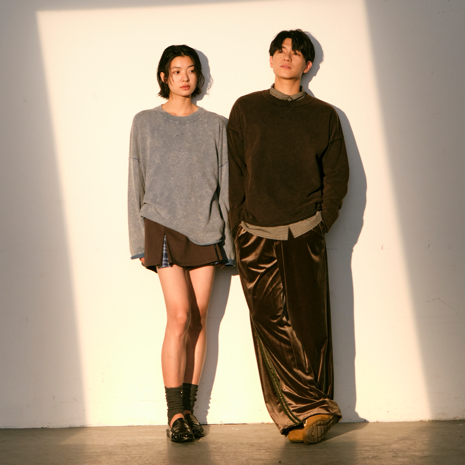 ORIGINAL PEOPLE 亲子系列复古水洗做旧全棉毛衫男女宽松长袖上衣 - 图2