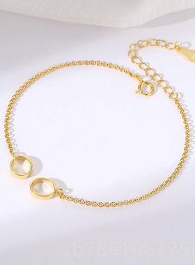 高档S925纯银扣手链空安托女镶嵌平夹手镯扣托镶嵌蜜蜡琥珀和田玉