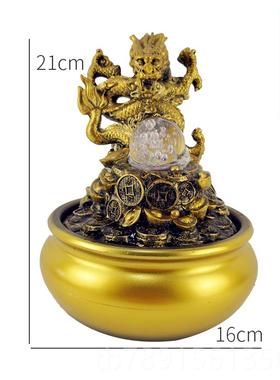 高档摇树招财树桌面喷泉钱流家居开饰品水摆件店开业礼品