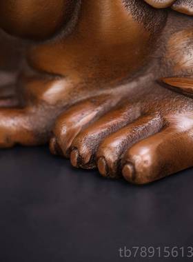 高档泽匠铜魂 紫足铜三金蟾摆件 家招居财摆设 办公室工艺品摆件