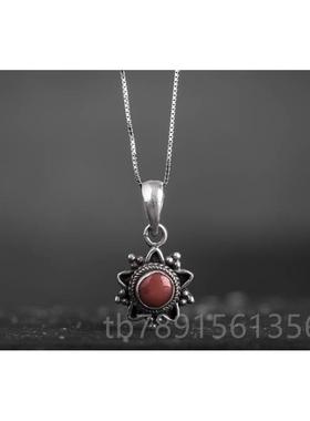 高档尼泊尔手工2古银饰品宝石手镯吊坠 女95个性 手链 创意复民族