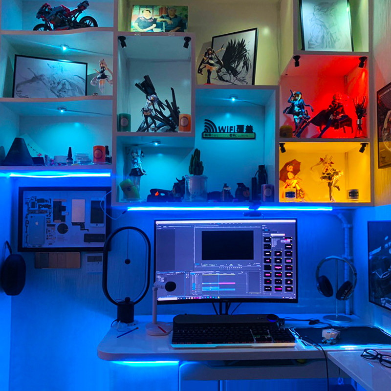 USB lamp a with 5V self-adhesive atmosphere fill-in light car decoration low-voltage chassis hand-held computer desk led light bar e-sports