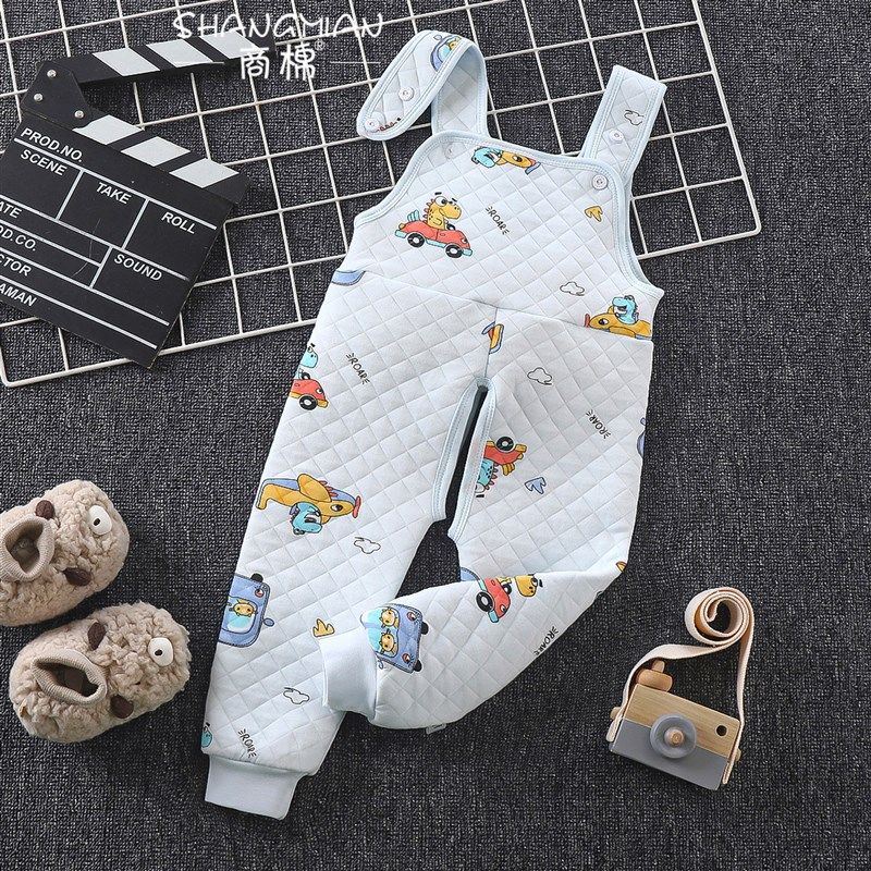 儿童纯棉三e层保暖裤夹棉宝宝秋冬保暖背带秋裤男女童开裆加厚秋,淘宝优惠券,粉丝福利购,淘宝优惠卷