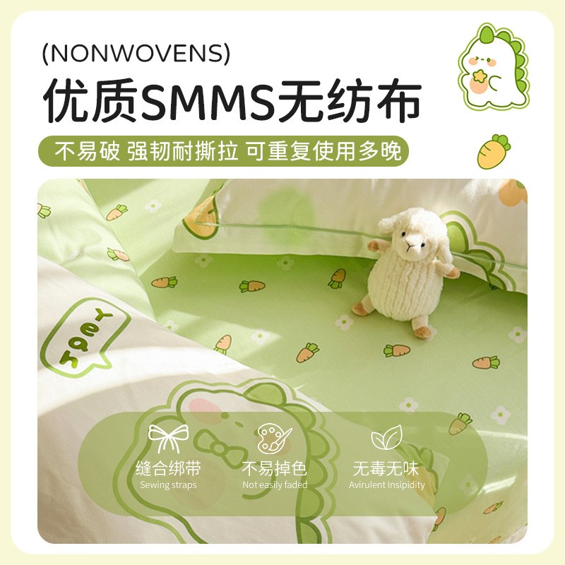 酒店隔脏睡袋旅行床单被套便携式B被罩一体式出差专用可洗四件套 - 图1