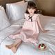 Girls nightgown 2024 new summer pajamas thin section big children girls children princess Q main style suspender skirt home