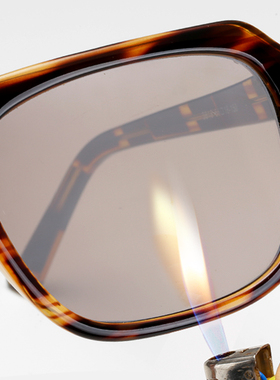 水晶石眼镜男清凉养眼太阳眼镜男中老年大框T墨镜茶色镜护目