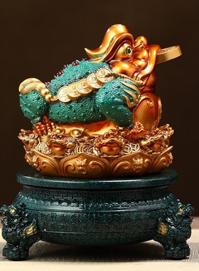 八方招财金蟾摆件办公室店铺前台收银台蟾蜍装饰公司开业乔迁礼物