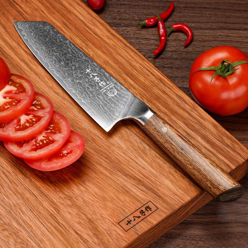 十八子作刺身专用刀90Cr厨师料理三文鱼寿司大马士革刚纹钢主厨刀 - 图2