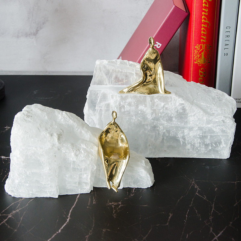 现代简约石膏矿石金属铜人物艺术摆件客厅桌面样板间软装创意装饰,淘宝优惠券,粉丝福利购,淘宝优惠卷