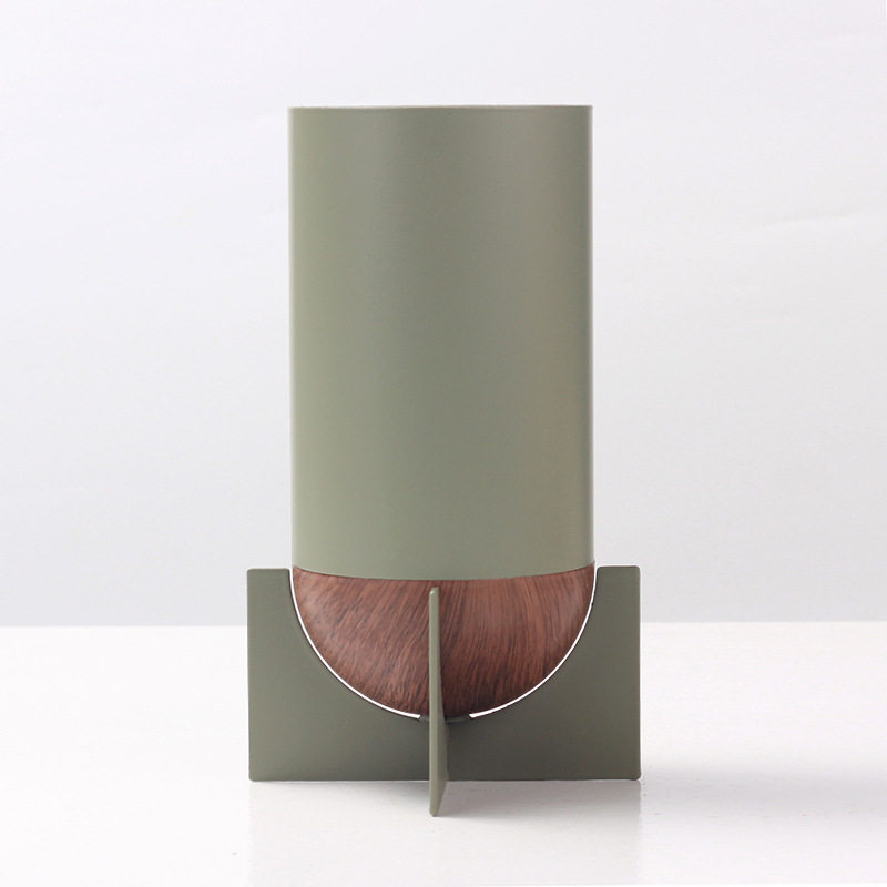 创意设计样板房摆件北欧风格金属圆筒花器样板间小众艺术饰品花瓶,淘宝优惠券,粉丝福利购,淘宝优惠卷