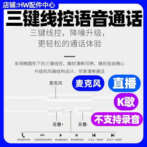 华为nova Flip S折叠屏数字音频耳机typec原装CM33原装正品麦克风 - 图0