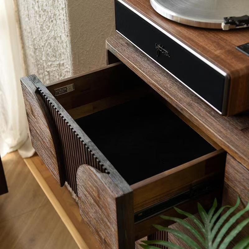 慕芮雅复古实木斗柜客厅卧室家用抽屉收纳五斗柜餐边柜中古靠墙柜 - 图2