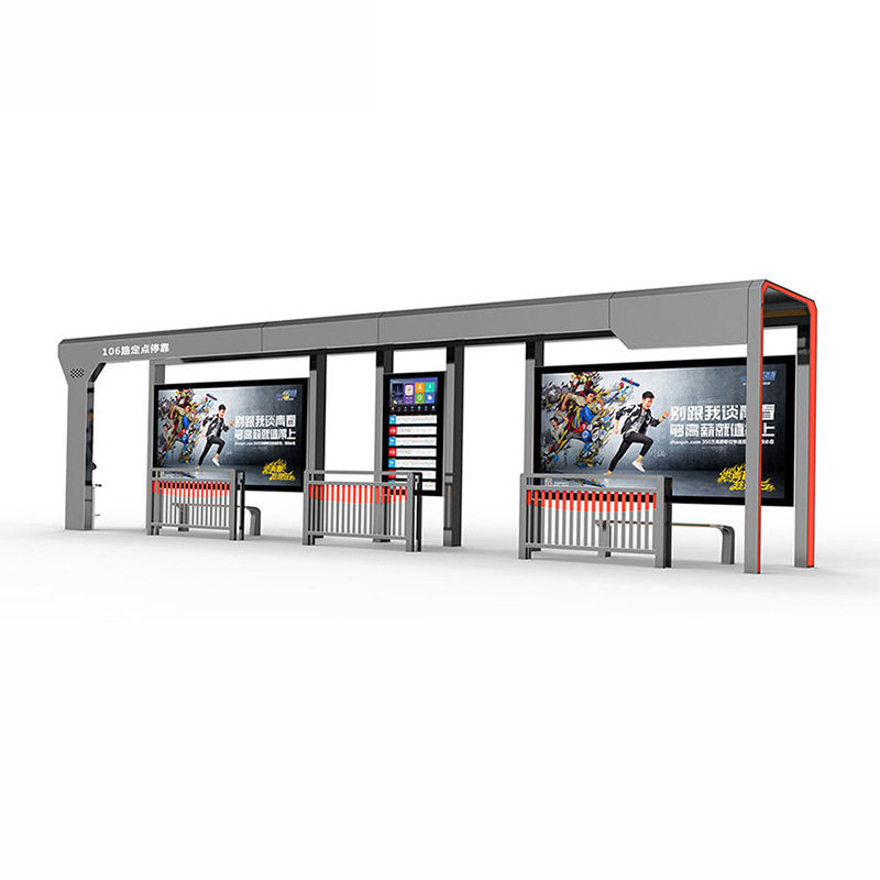 户外智能候车亭LED电子显示公交站台现代智能不锈钢镀锌板候车亭,淘宝优惠券,粉丝福利购,淘宝优惠卷