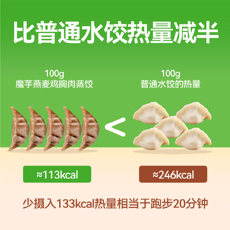野人日记魔芋燕麦鸡胸肉蒸饺早餐饺子轻食营养速食水饺煎饺夜宵,淘宝优惠券,粉丝福利购,淘宝优惠卷